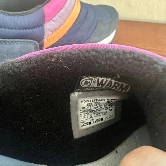 New Merrell J001698 Retro Navy Women's Size 7 Alpine Moc Strap Polar Shoes - Picture 11 of 12